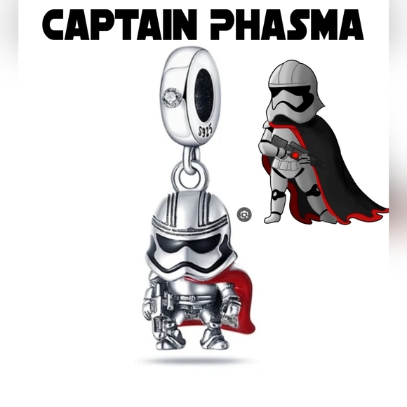 BOGO! Bundle to get the discount!! 925 Silver Captain Phasma Charm - Picture 1 of 3